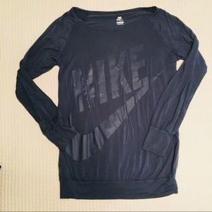 Cool Gray Nike Long-sleeve Shirt